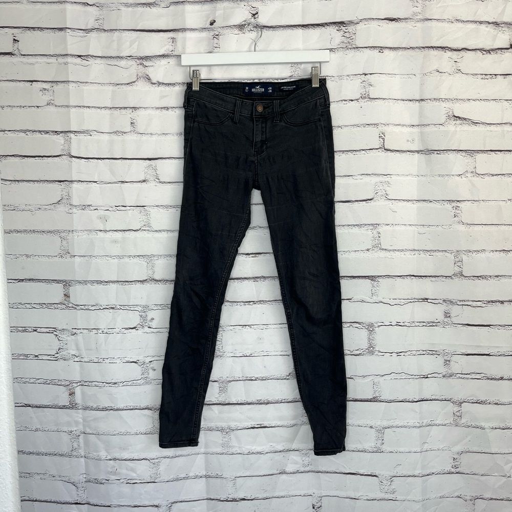 Hollister Low Rise Jean Legging Black Women’s 26x28 Skinny Jeans Stretch Denim